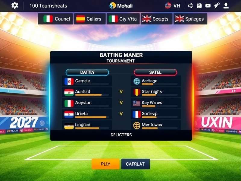Mohali Powerful Batters gameplay screenshot showing batting interface