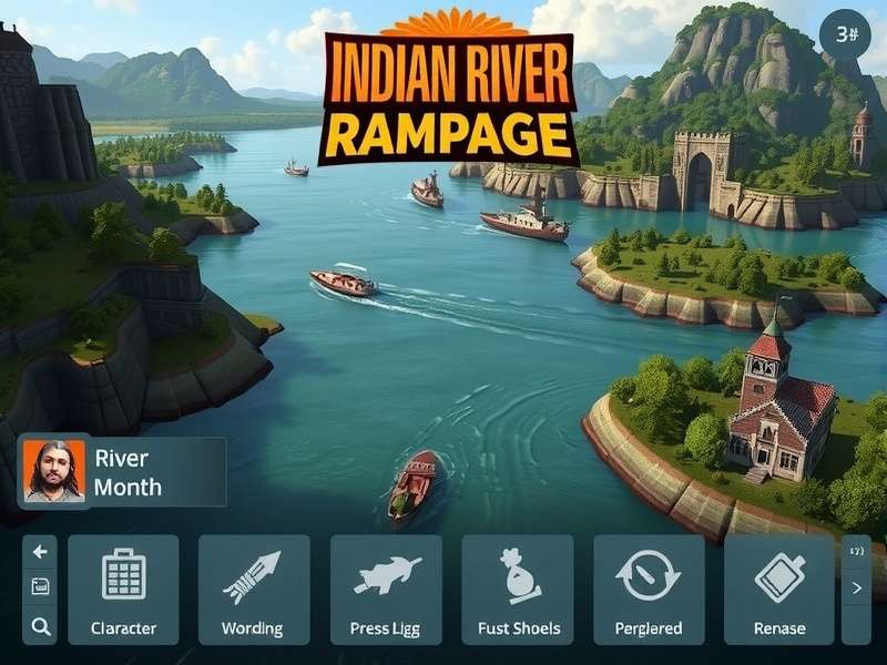 Character selection screen in Indian River Rampage