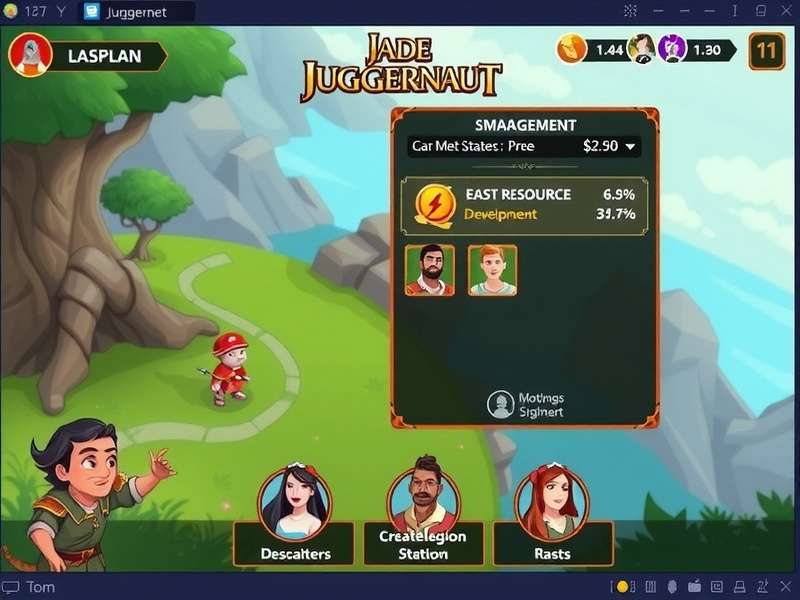 Jade Journey Juggernaut gameplay screenshot showing strategic interface