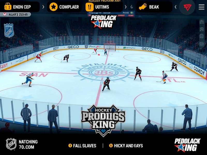 Hockey Prodigy King gameplay screenshot showing realistic hockey action