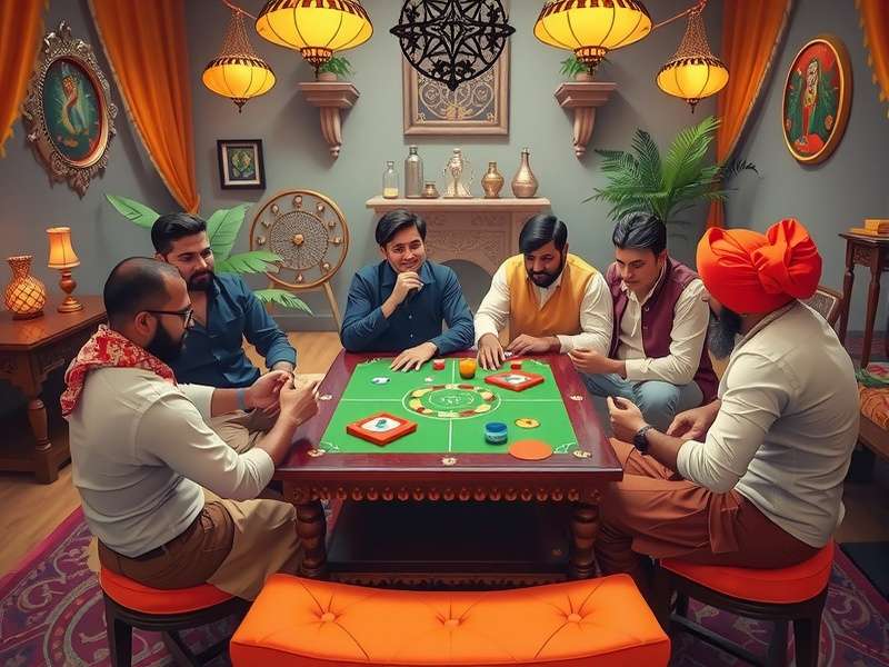 Lassi Royal Rumble game components and playing area setup