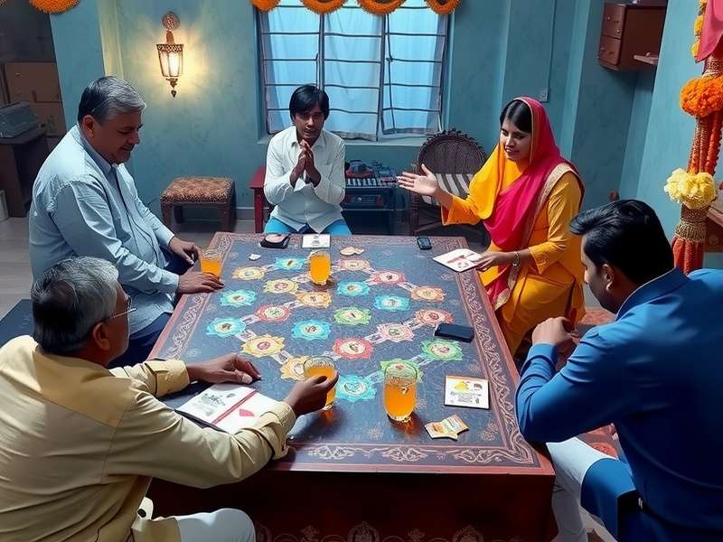 Lassi Royal Rumble gameplay scene showing multiple players in traditional Indian setting