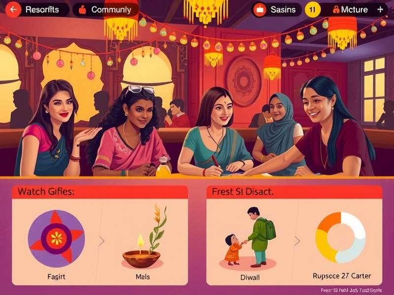 Cultural impact of Ahmedabad Diwali Dazzle showing diverse community participation