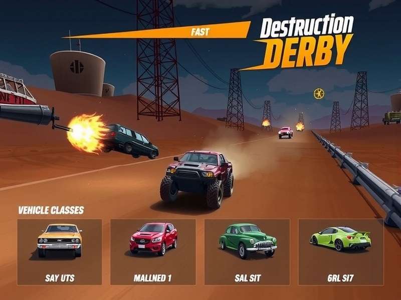 Dadar Destruction Derby gameplay screenshot showing vehicle combat