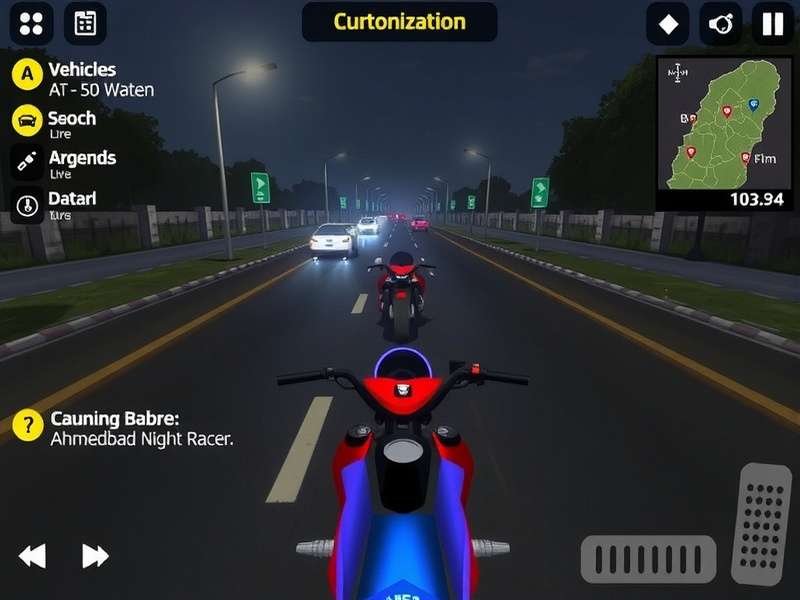 Ahmedabad Night Racer map showing racing locations