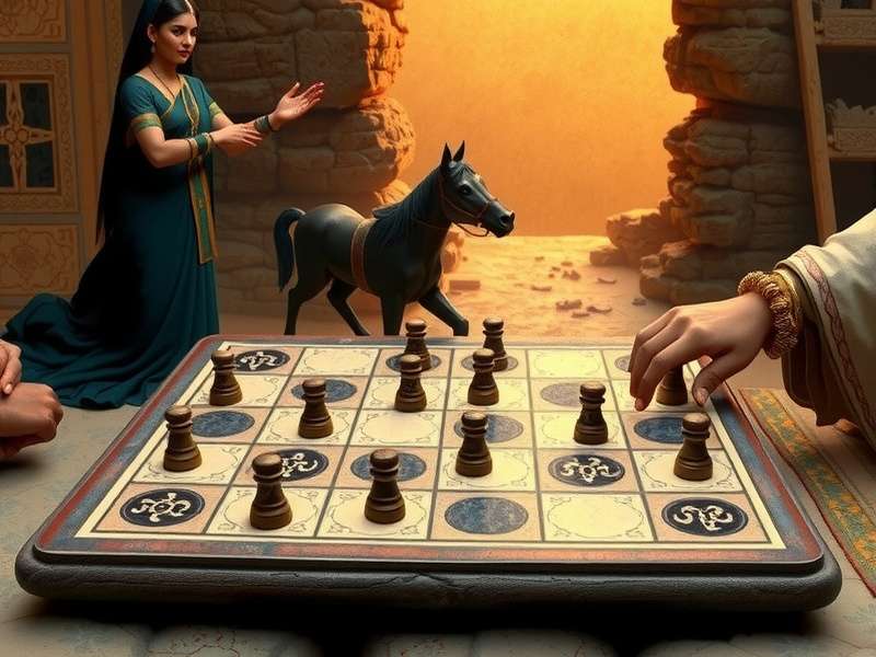 Traditional Jeera Cave Dash game board and pieces