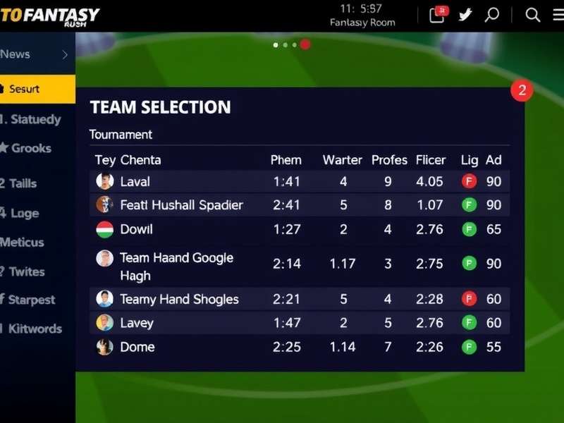 Team Selection Strategy in Indian T20 Fantasy Rush