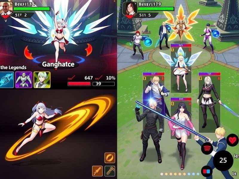 Shining Legends battle gameplay showing special effects and character abilities
