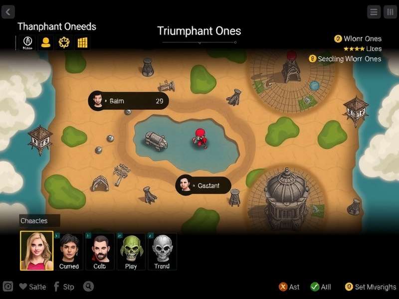 Triumphant Ones map layout showing strategic positions