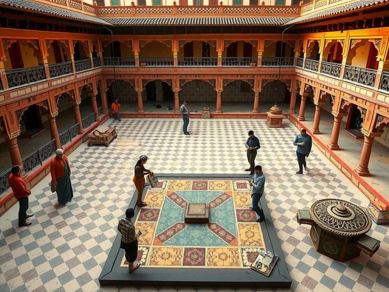 Puzzle interface showing traditional Indian game adaptation