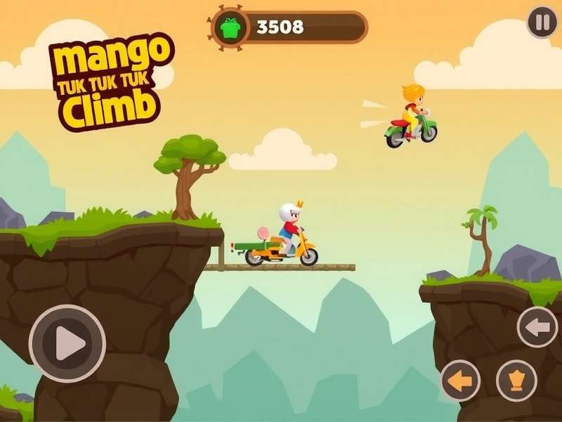 Mango Tuk Tuk Climb Game Screenshot