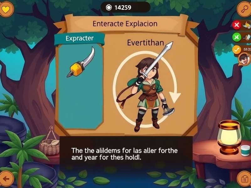 Character development screen in Anise Explorer S Journey