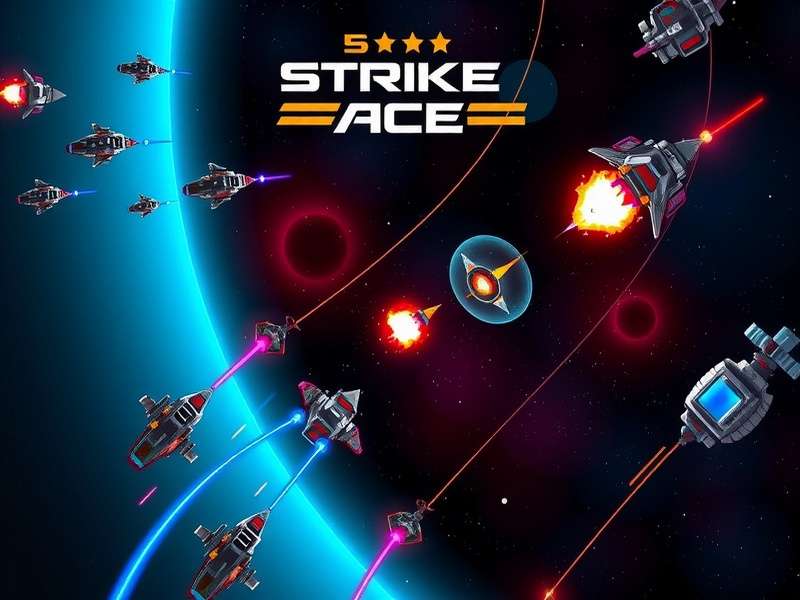 Star Strike Ace feature showcase with multiple gameplay elements