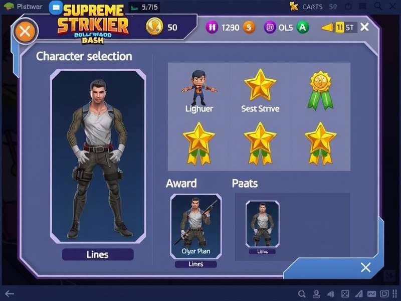 Character selection screen in Supreme Striker Bollywood Bash