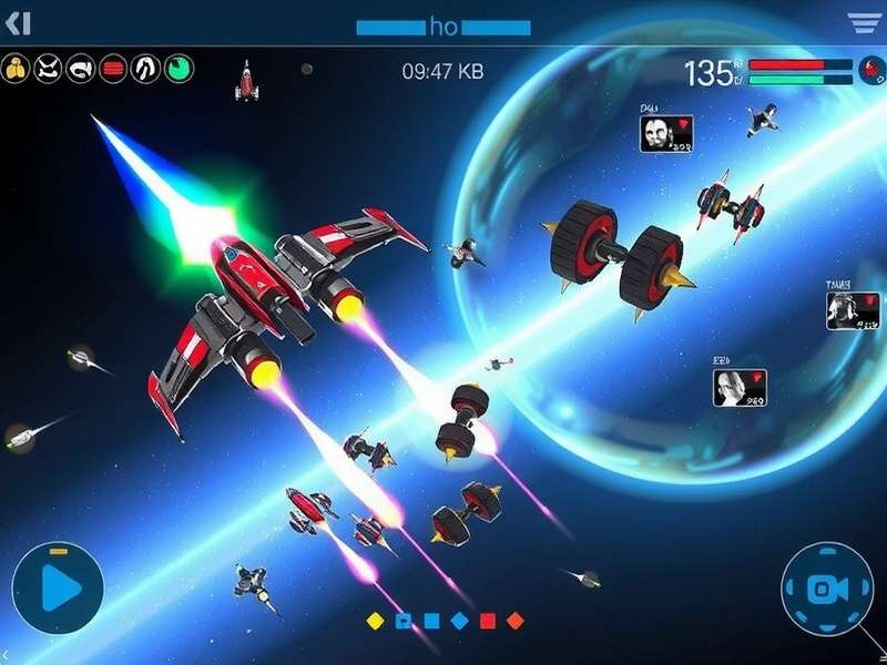 Star Strike Ace gameplay screenshot showing space combat