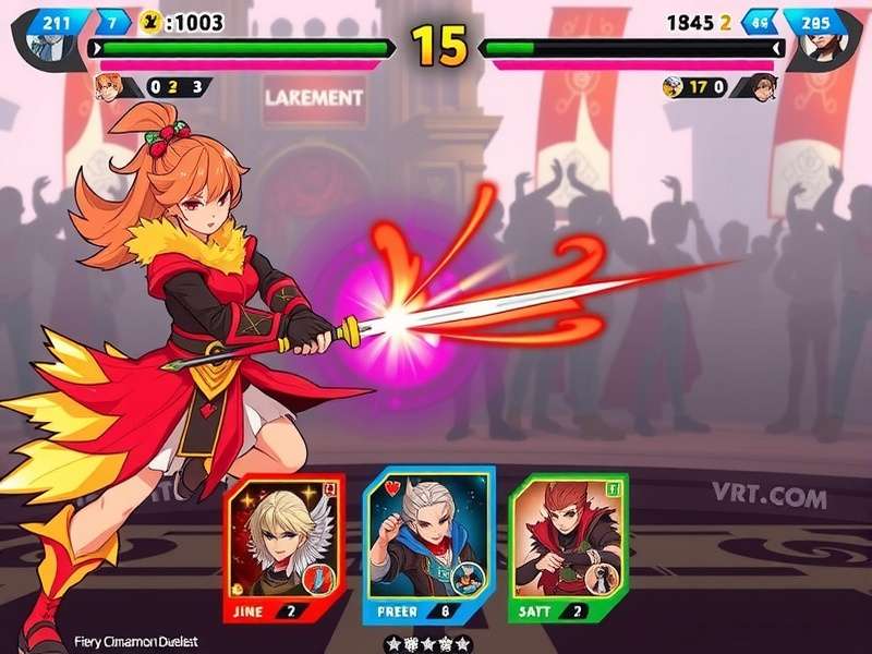 Fiery Cinnamon Duelists gameplay screenshot showing character combat