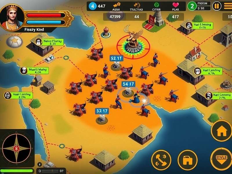 Great Indian Warrior King gameplay screenshot showing battle scene