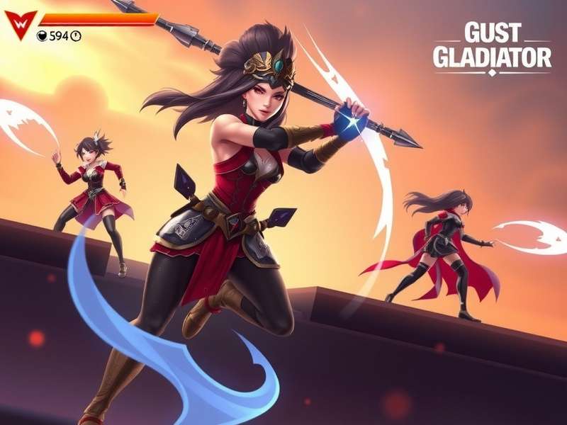 Gust Gladiator gameplay screenshot showing character in action