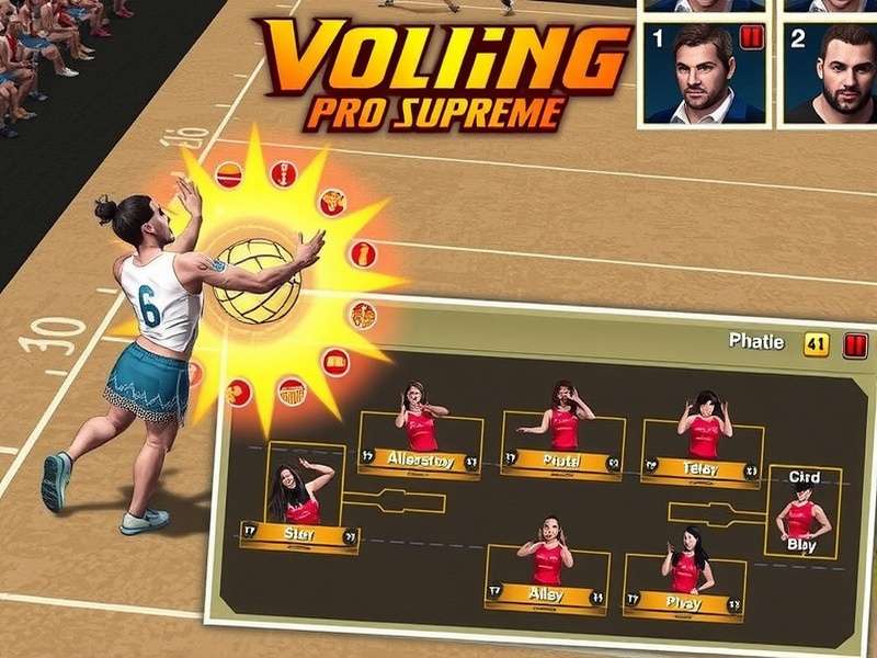 Viking Volley Pro Supreme strategy diagram showing player formations