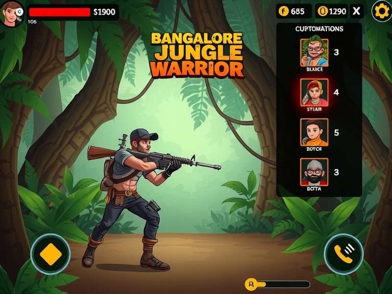 Bangalore Jungle Warrior gameplay screenshot showing character in jungle environment