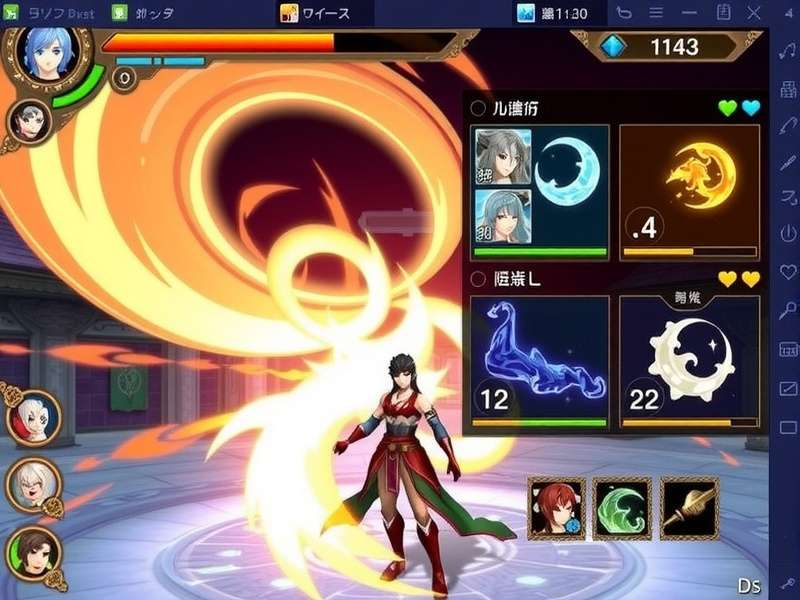 Atma Rival Spirit Warriors battle interface showing elemental types