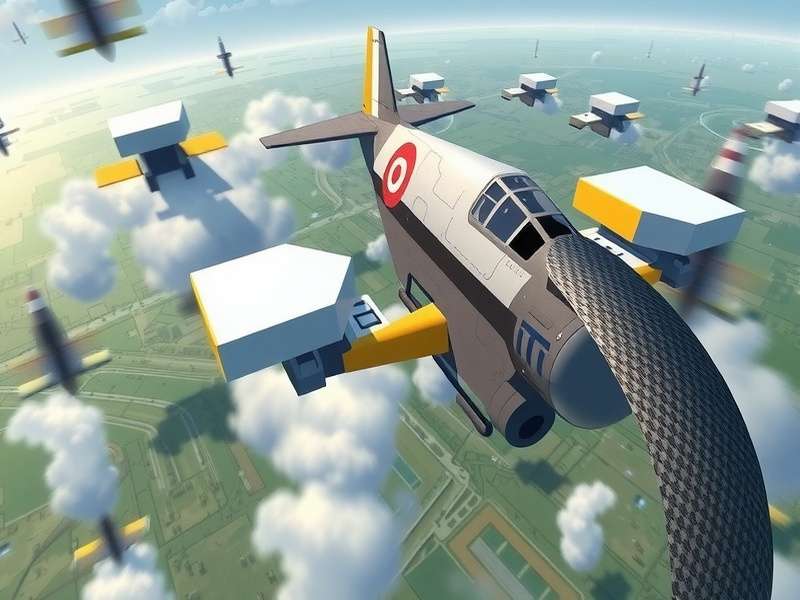 Ginger Air Avenger gameplay screenshot showing aerial combat