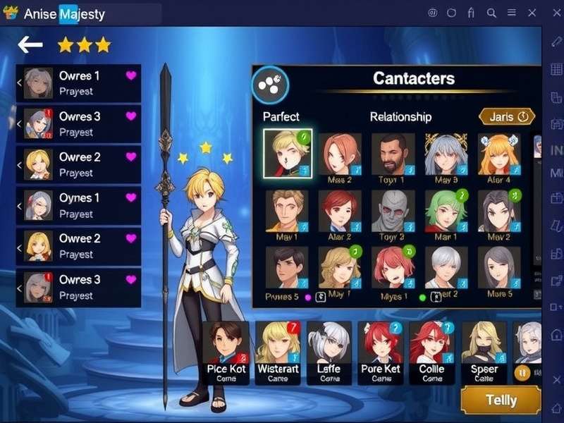 Anise Majesty character relationship and development system