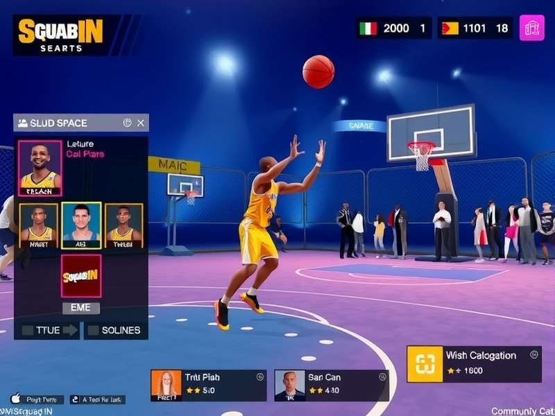 Swish Squad IN gameplay screenshot showing basketball action