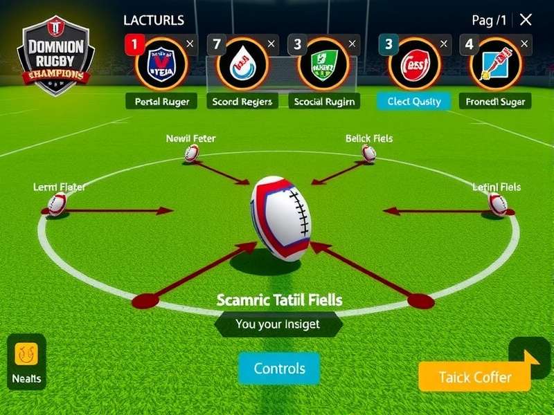 Dominion Rugby Champions gameplay controls illustration