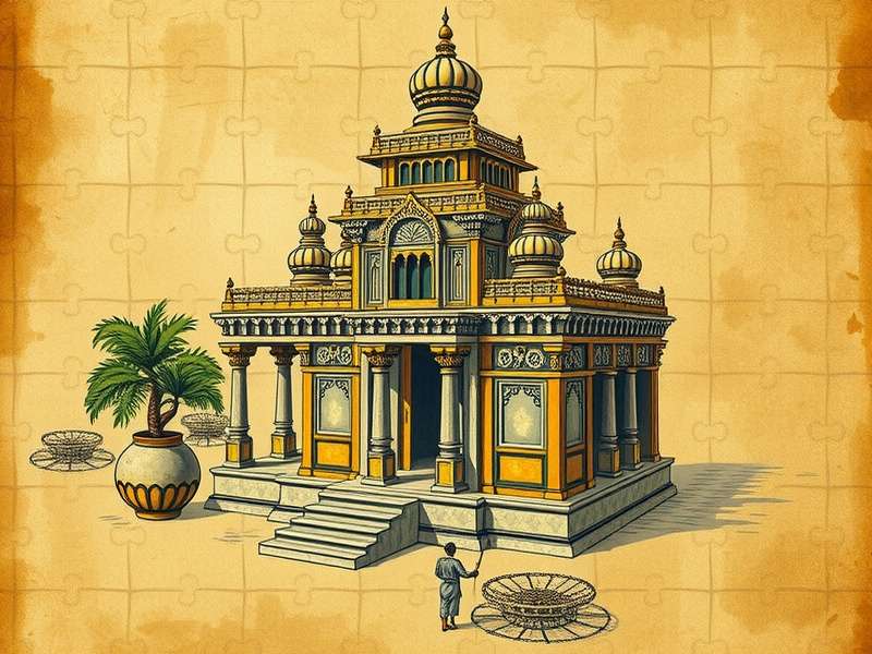 Step-by-step solution to Indian Temple Puzzle