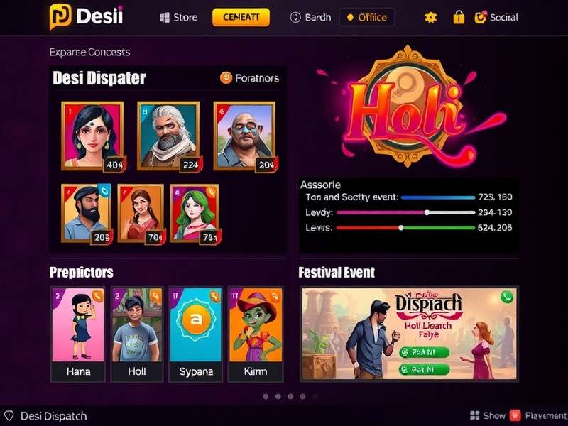 Desi Dispatch festival event showcasing Holi celebrations