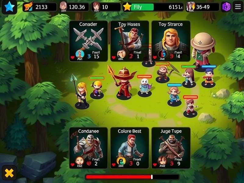 Forest Commander Brawl battle interface showing unit placement