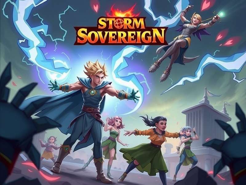 Storm Sovereign game cover art showing main character with storm powers