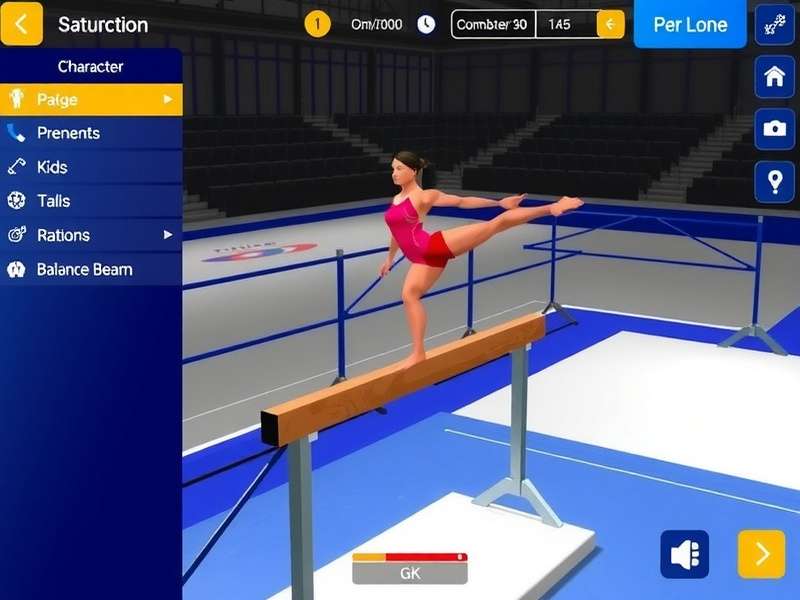Gymnastic Precision Pro character customization interface