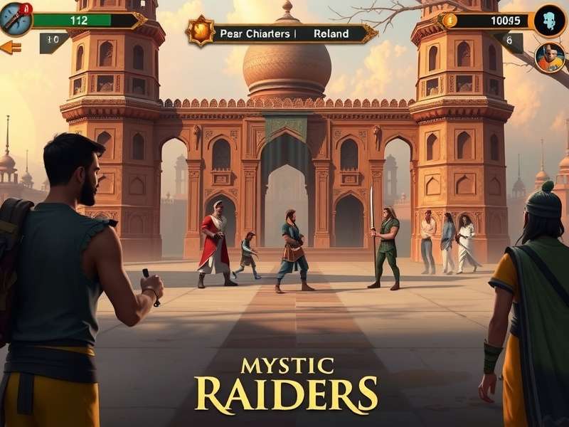 Mystic Raiders Delhi gameplay screenshot showing character in ancient Delhi setting