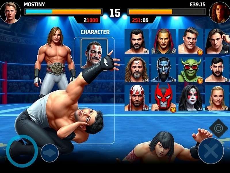 Wrestling Daredevil character customization screen