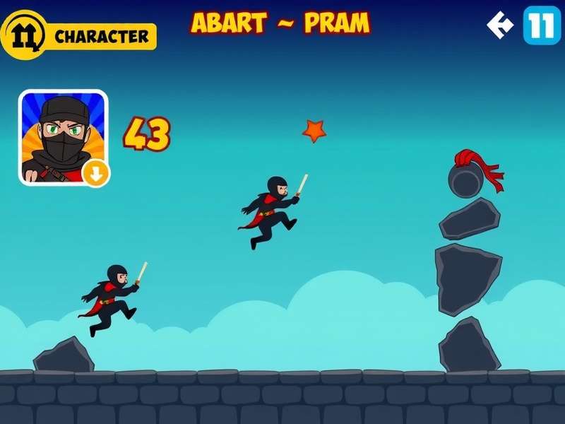 Ninja Leap Challenge character selection screen