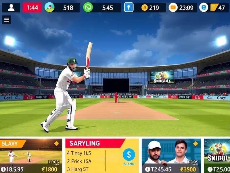 Cricket Glory Smasher feature overview showing multiple game modes