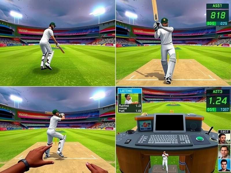 Indian Cricket Paramount gameplay screenshot showing realistic cricket action