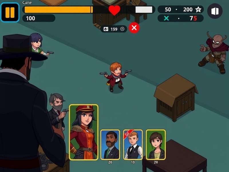 Backhand Bandit Boss gameplay screenshot showing character interactions