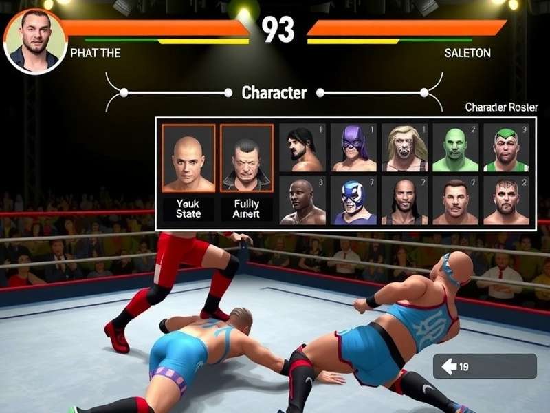 Wrestling Daredevil character roster showing diverse wrestlers