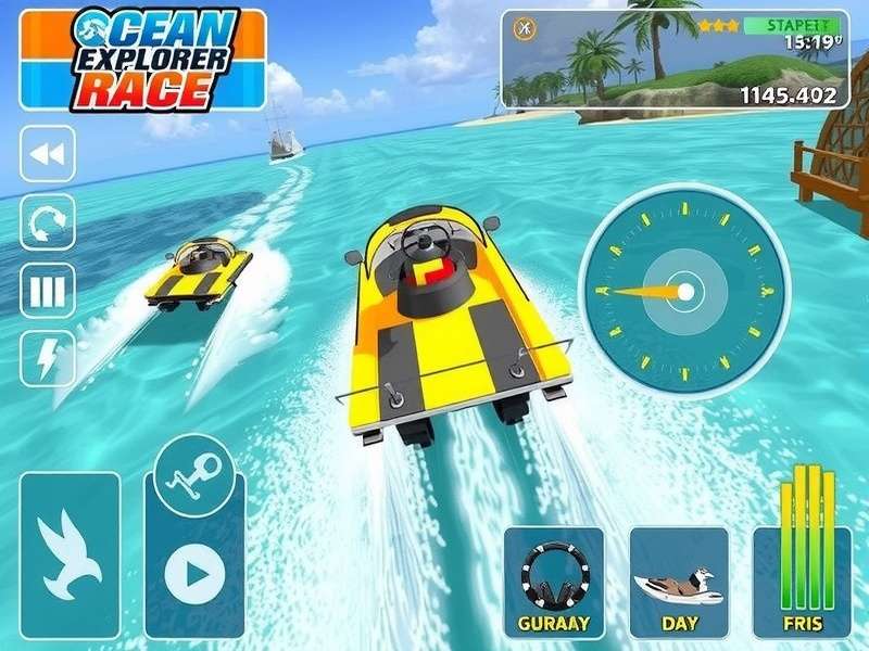Ocean Explorer Race different game modes and interface elements