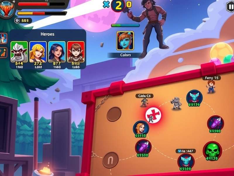 Colorful Combat character selection screen showing diverse heroes