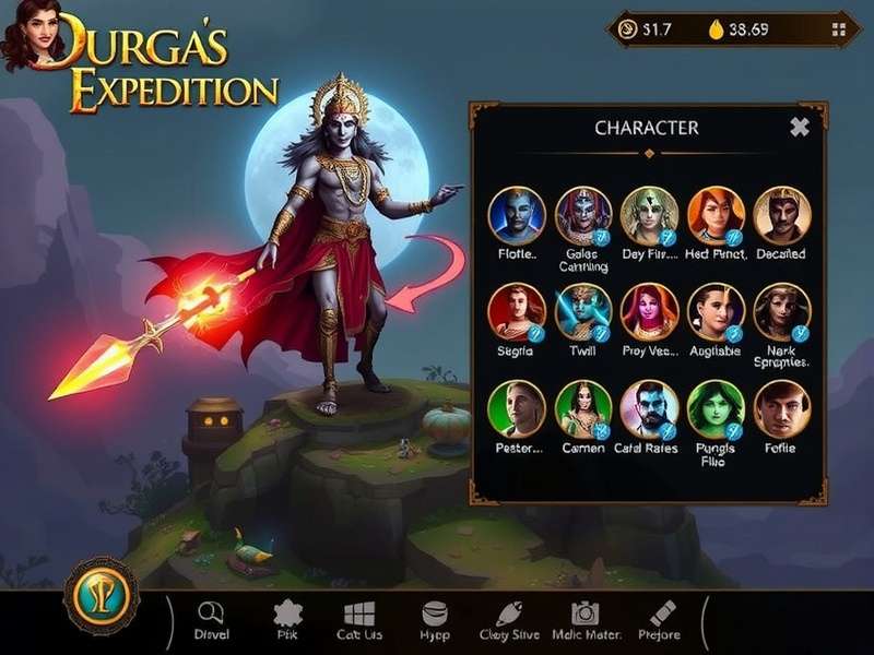 Durga S Sacred Expedition gameplay screenshot showing combat and exploration