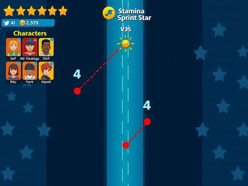 Stamina Sprint Star race in progress showing multiple characters