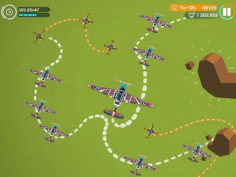 Glider Ace strategy illustration showing flight paths