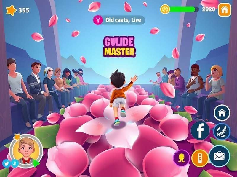 Gulab Glide Master gameplay showing character gliding on rose petals