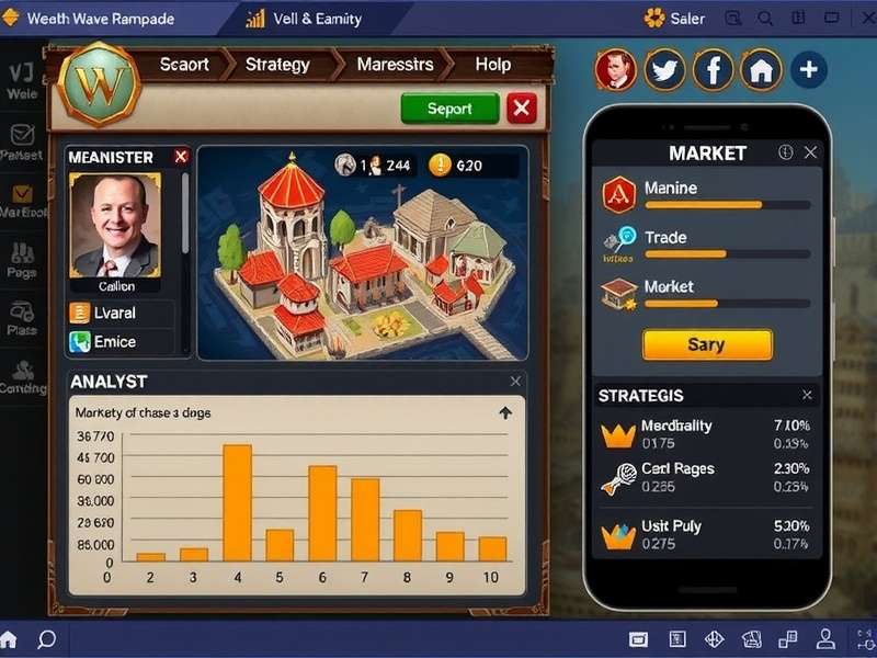 Wealth Wave Rampage gameplay screenshot showing strategic interface