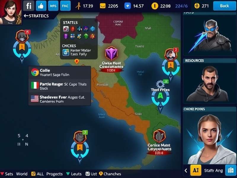 Battlemasters gameplay screenshot showing strategic interface