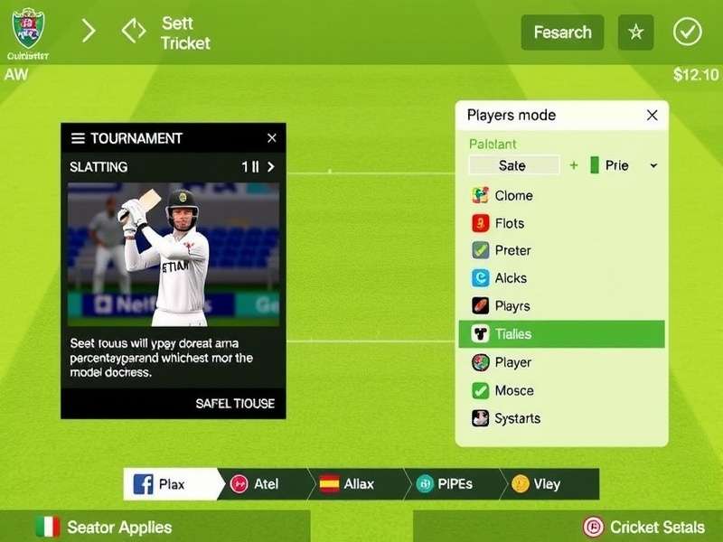 Cricket Grandmasters gameplay screenshot showing batting interface
